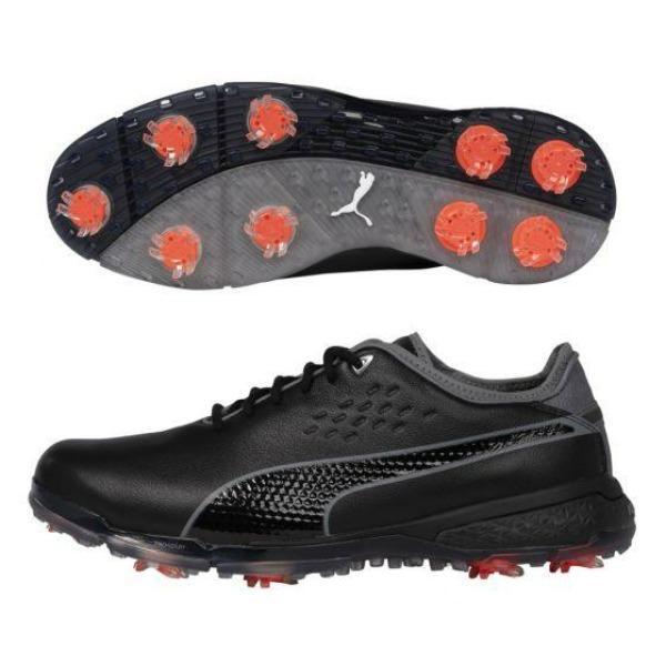 Puma golf shoes top black and orange