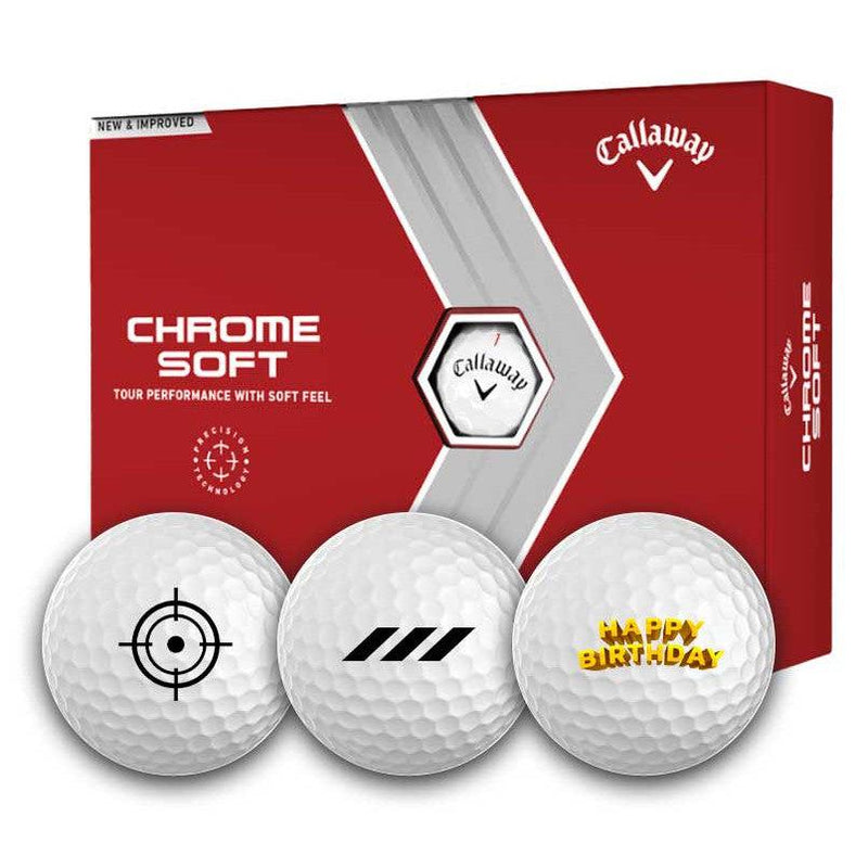 Special Symbol Custom Golf Balls - Unique Callaway Chrome Soft