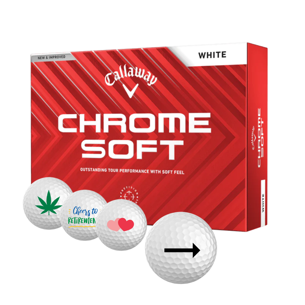 Special Symbol Custom Golf Balls - Unique Callaway Chrome Soft