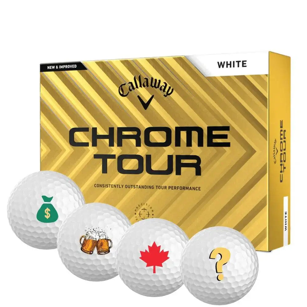 Special Symbol Custom Golf Balls - Unique Callaway Chrome Tour