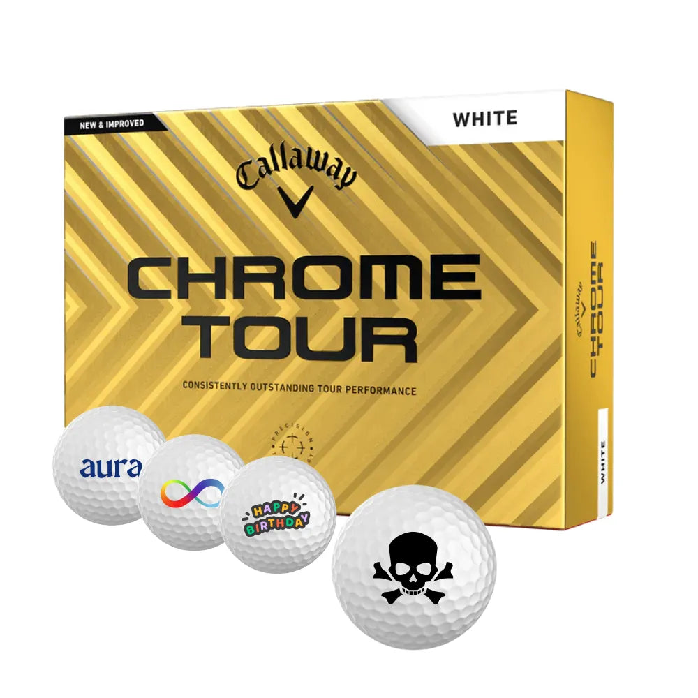 Special Symbol Custom Golf Balls - Unique Callaway Chrome Tour