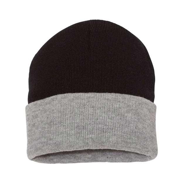 Sportsman - 12" Color Blocked Cuffed Beanie