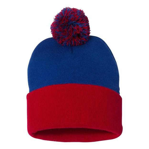 Sportsman - 12" Pom-Pom Cuffed Beanie