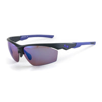 Sundog Alpha Matte Black/Brown Icy Blue Mirror Polarized Lens Sunglasses