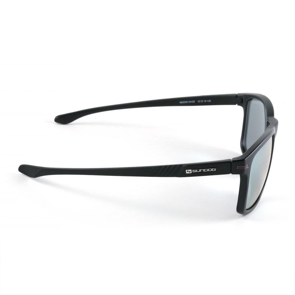 Sundog Daze Matte Black-Gold Accent/G15 Gold Flash Mirror Lens Sunglasses