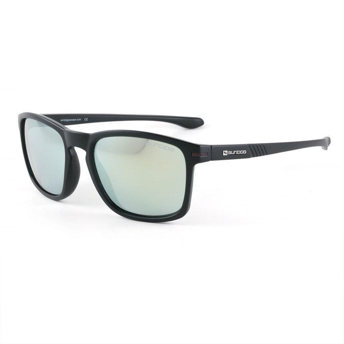 Sundog Daze Matte Black-Gold Accent/G15 Gold Flash Mirror Lens Sunglasses