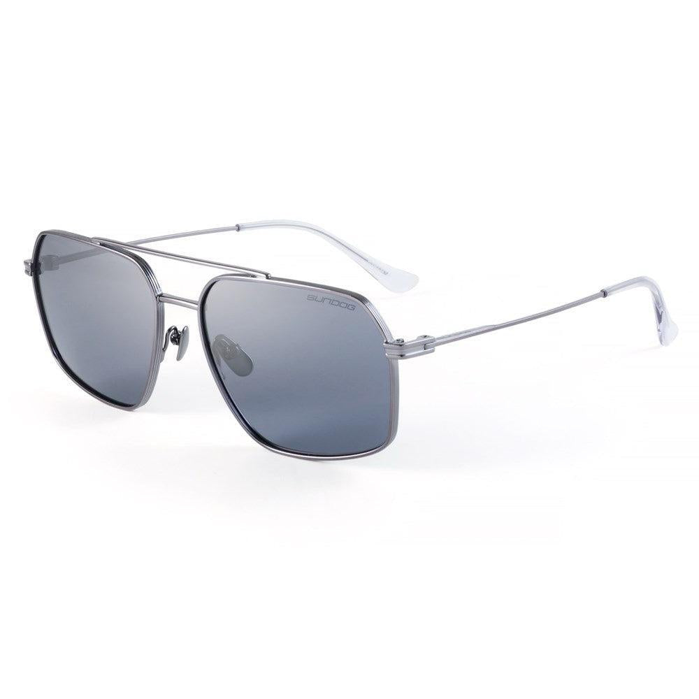 Sundog Forge Shiny Gunmetal/Grey Flash Mirror Lens Sunglasses