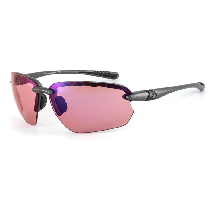 Sundog Laser EXT TrueBlue Dark Matte Grey/Aurora-Lt. Blue Mirror Lens Sunglasses