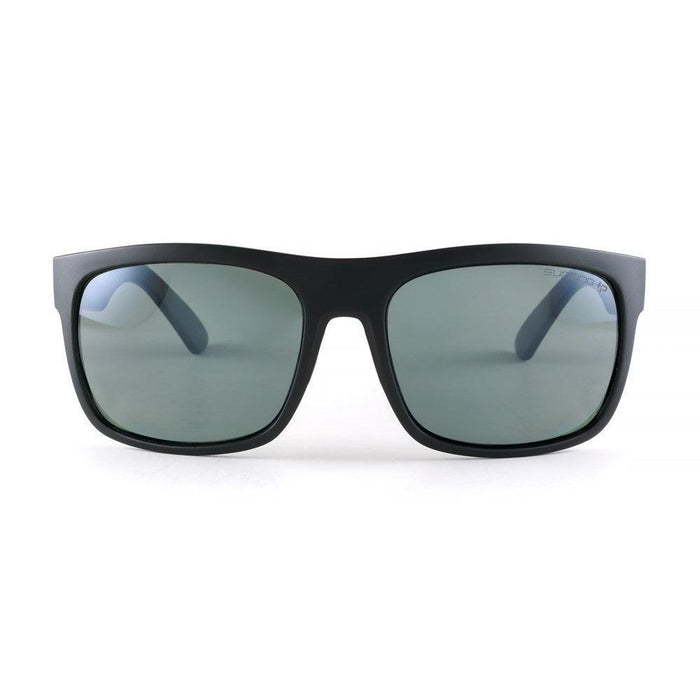 Sundog Magnum Matte Black/Grey Flash Mirror Polarized Lens Sunglasses