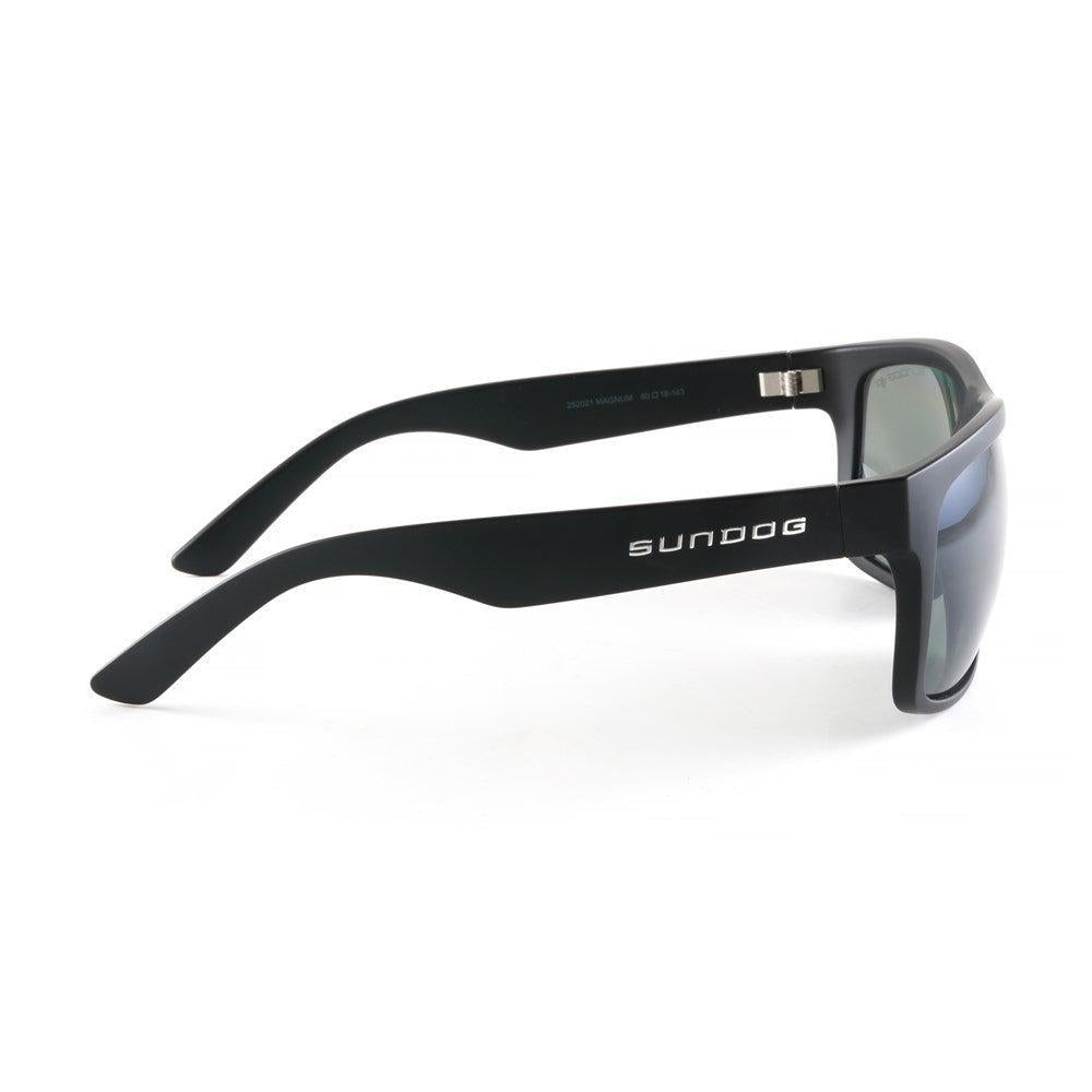 Sundog Magnum Matte Black/Grey Flash Mirror Polarized Lens Sunglasses