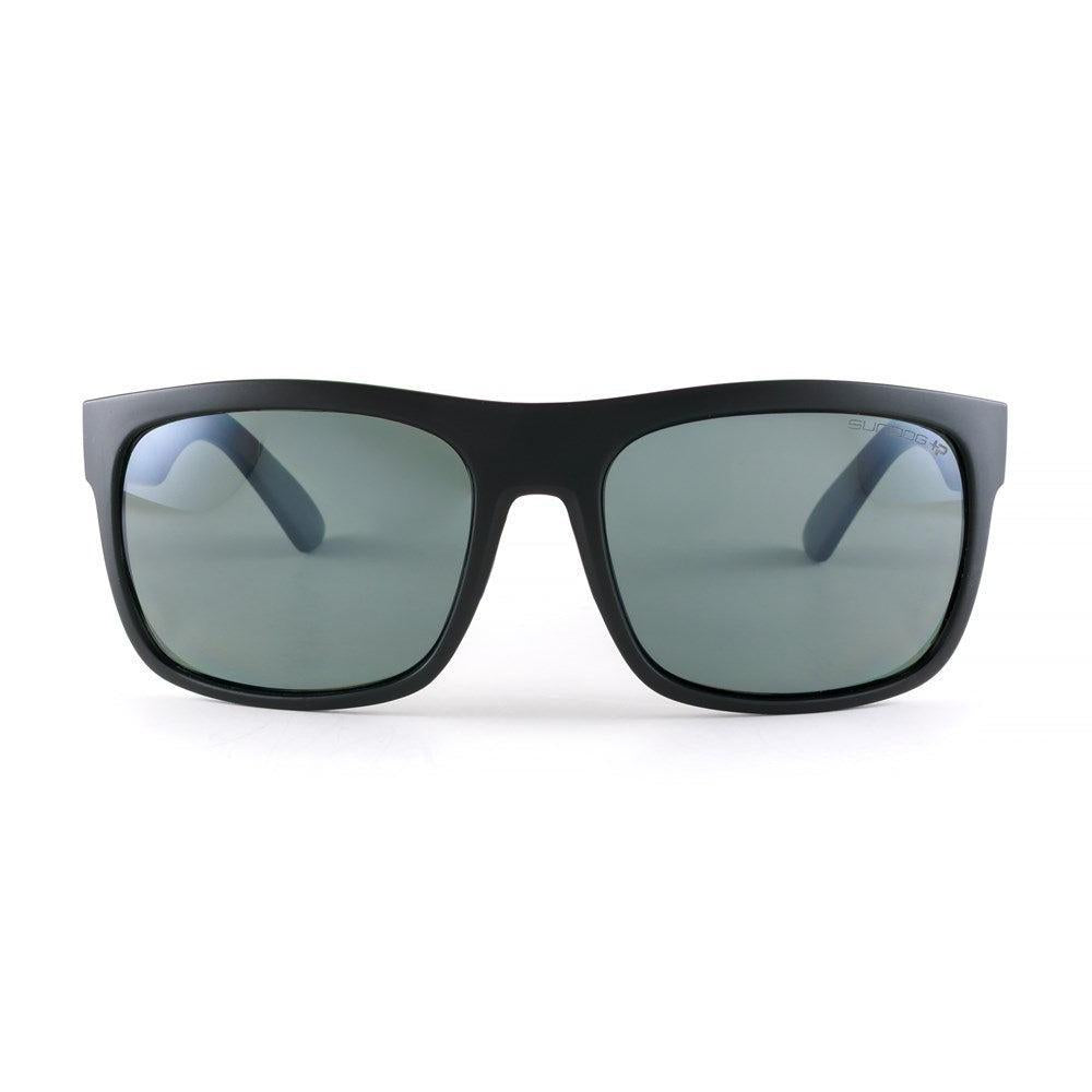Sundog Magnum Matte Black/Grey Flash Mirror Polarized Lens Sunglasses