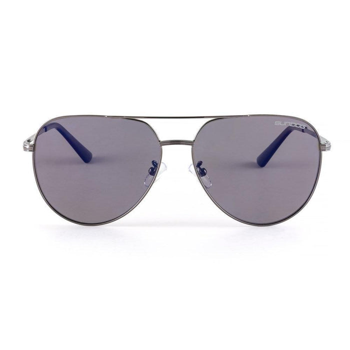 Sundog Money Polarized Dark Shiny Gunmetal/Grey Blue Mirror Polarized Lens Sunglasses