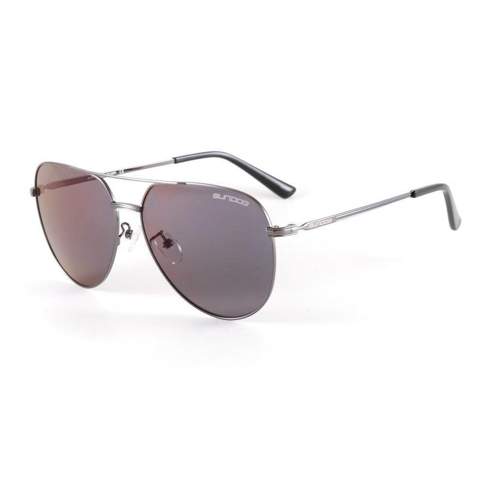 Sundog Money Polarized Dark Shiny Gunmetal/Grey Blue Mirror Polarized Lens Sunglasses