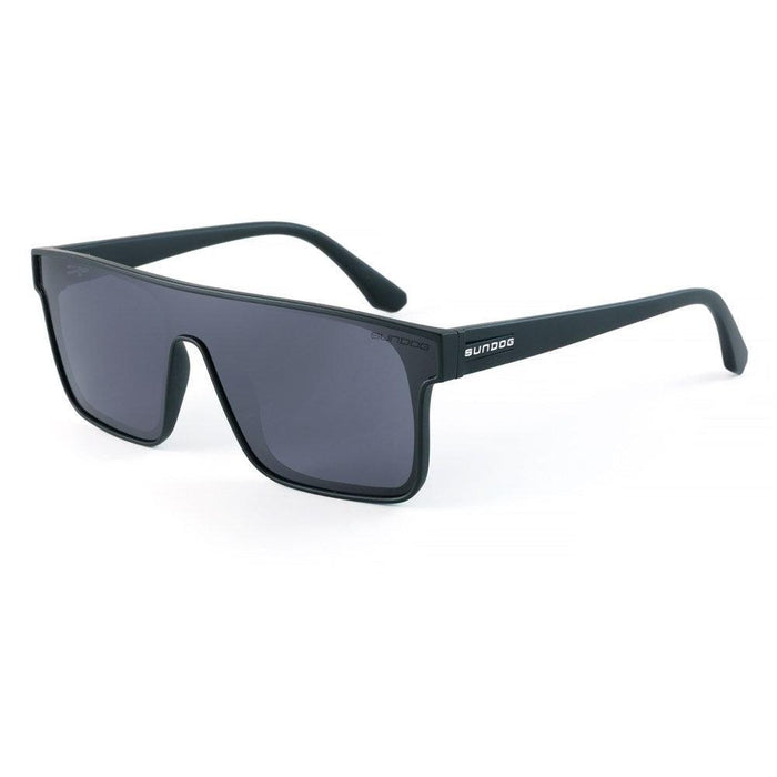Sundog Shore Matte Rubber Black/Grey Silver Mirror Lens Sunglasses