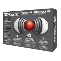 TaylorMade TP5x Golf Balls 2025 - 3 Dozen