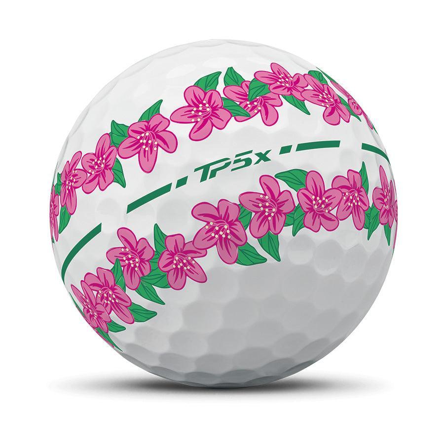 Taylormade Season Opener TP5x Stripe Golf Balls - Azalea - One Dozen