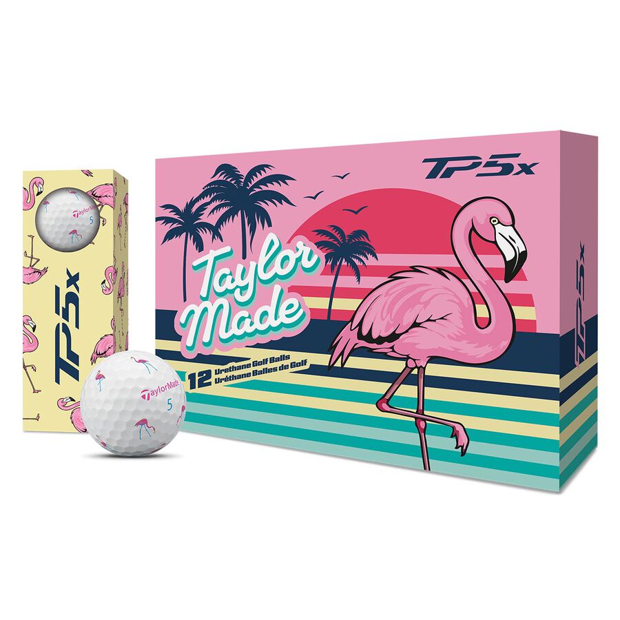 Taylormade TP5/TP5x Flamingo Golf Balls - One Dozen
