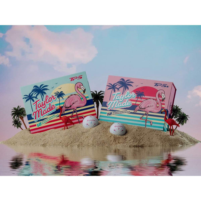 Taylormade TP5/TP5x Flamingo Golf Balls - One Dozen