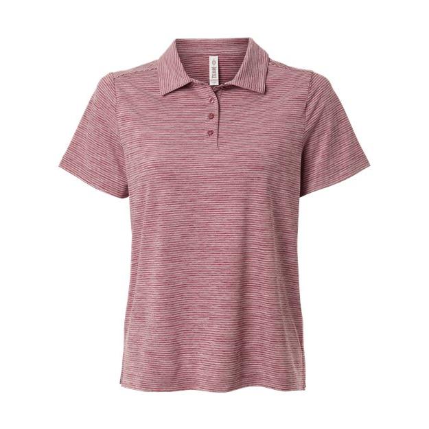Team 365 Women's Relay Heathered Stripe Polo