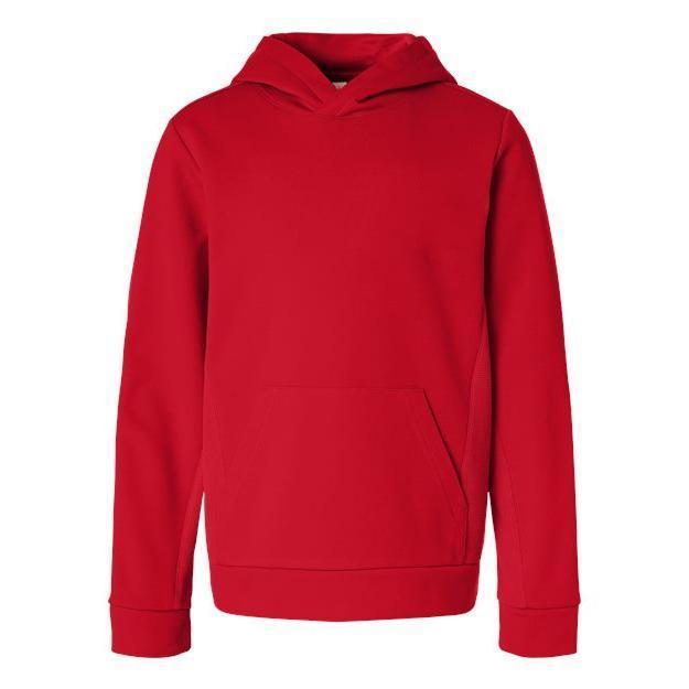 Team 365 Youth Squad Hooded Tech Fleece Pullover