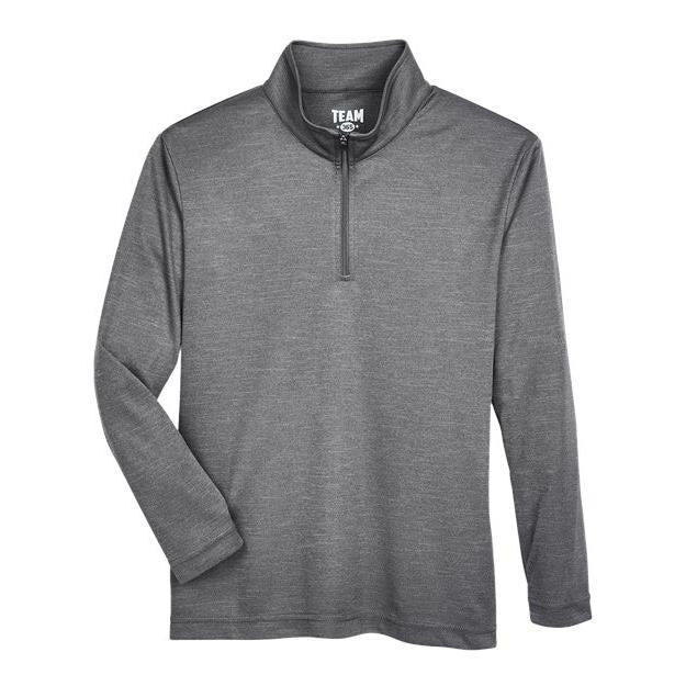 Team 365 Youth Zone Sonic Heather Performance Quarter-Zip Pullover