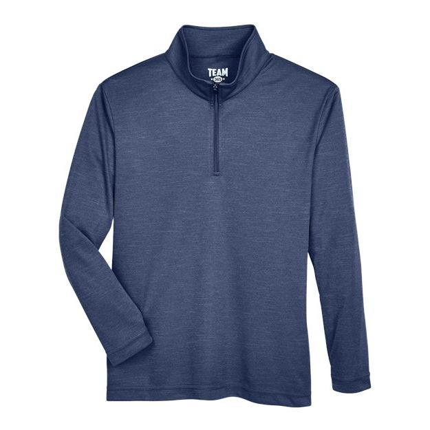Team 365 Youth Zone Sonic Heather Performance Quarter-Zip Pullover