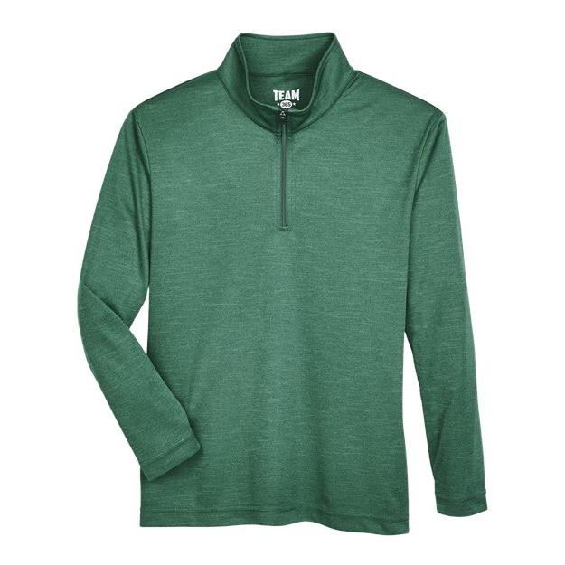 Team 365 Youth Zone Sonic Heather Performance Quarter-Zip Pullover