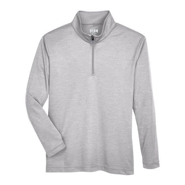 Team 365 Youth Zone Sonic Heather Performance Quarter-Zip Pullover