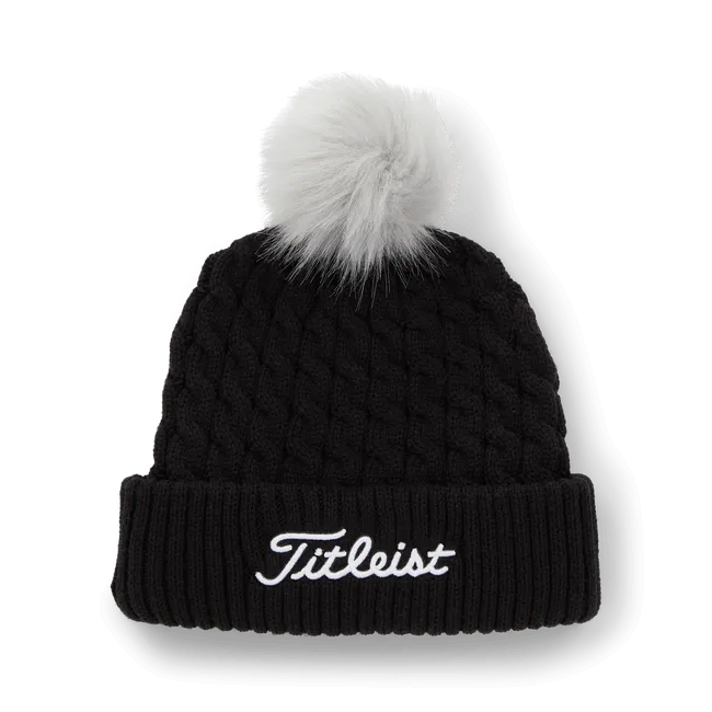 Titleist Cable Knit Pom Pom Beanie - Womens