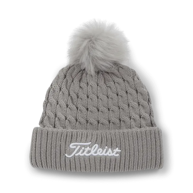 Titleist Cable Knit Pom Pom Beanie - Womens
