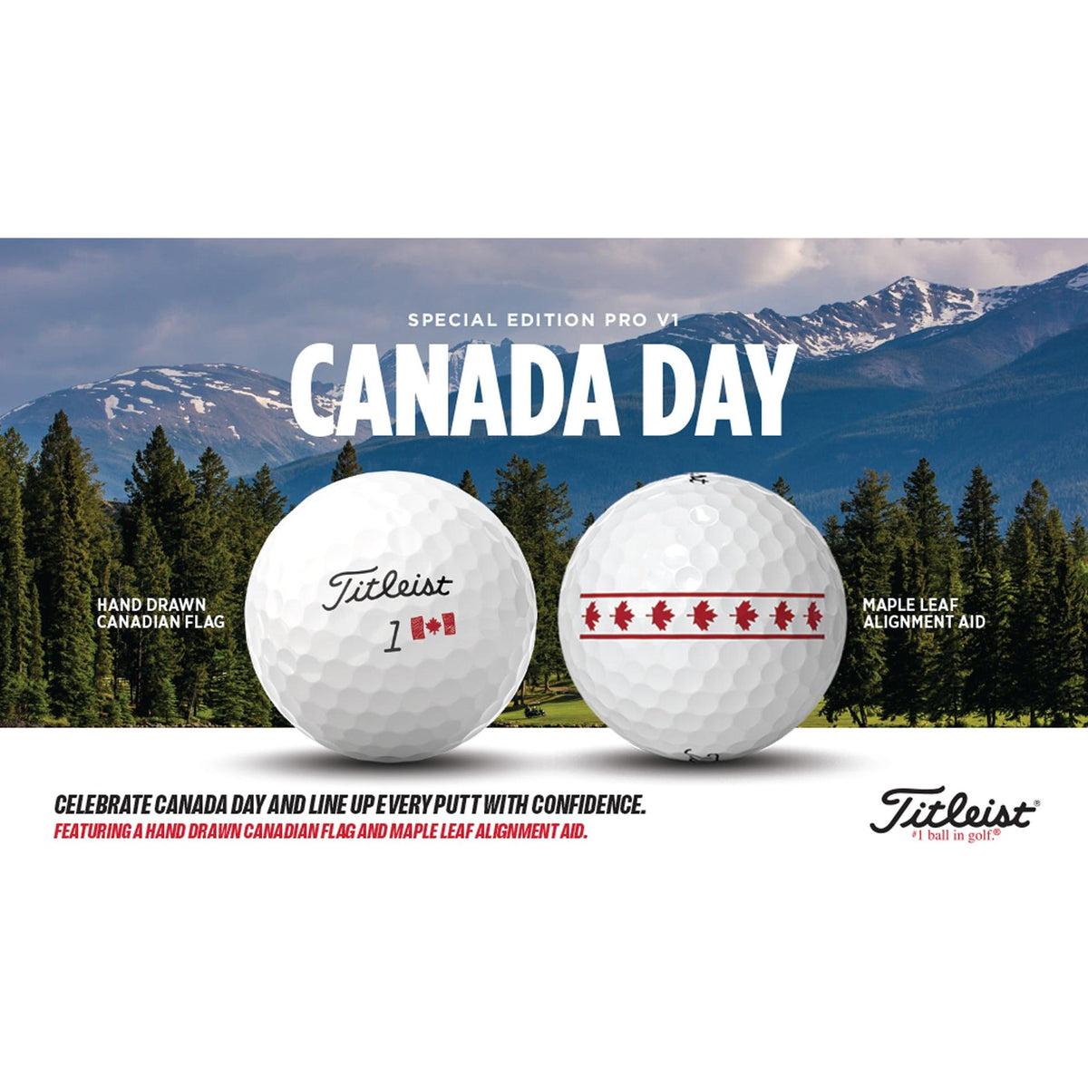 Titleist Pro V1 Special Edition Canada Golf Balls Dozen