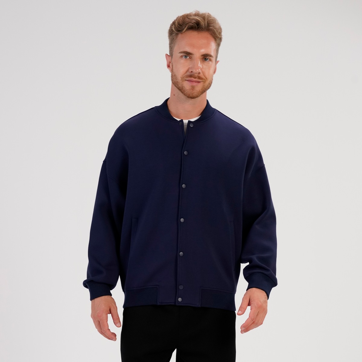 Levelwear Luxe Signature Bomber Jacket - Navy
