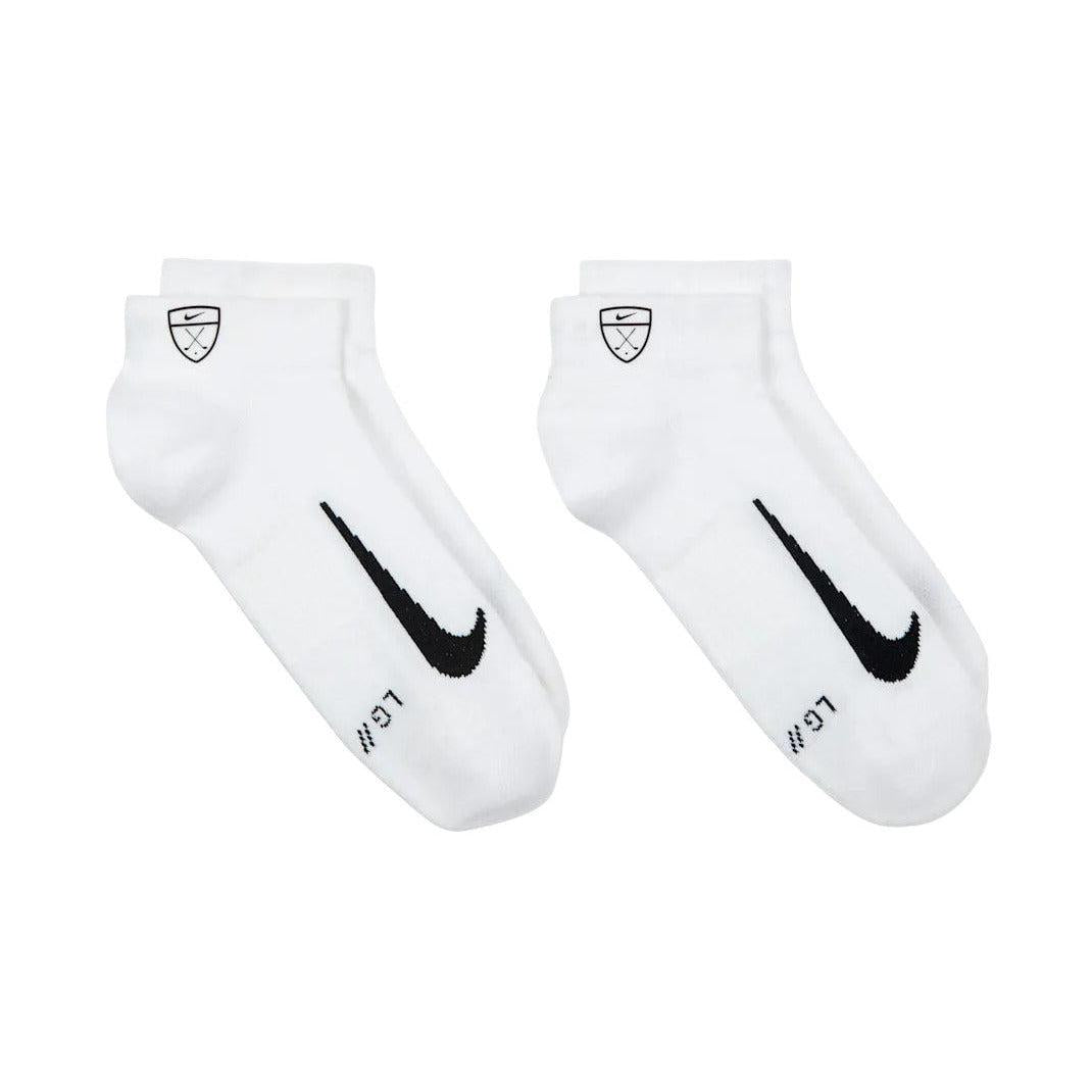 Nike Multiplier Low Golf Quarter Socks - White - 2 Pairs