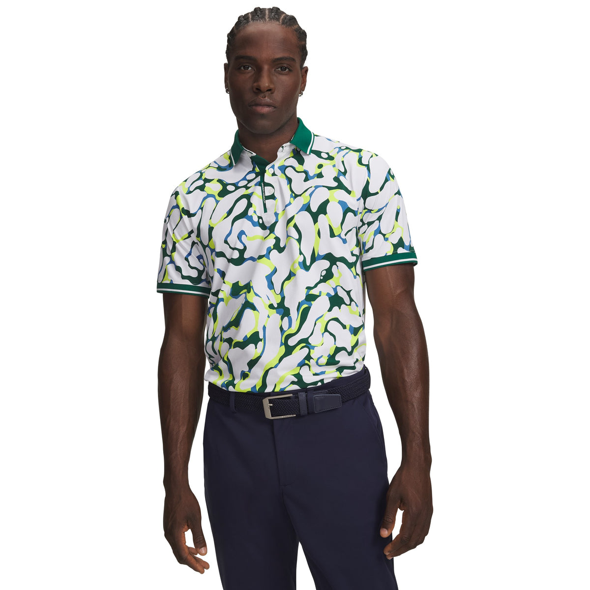 Under Armour ArmourDry Print Rib Golf Polo - Mens