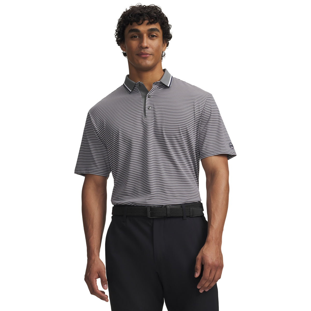 Under Armour ArmourDry Rib Stripe Golf Polo - Mens