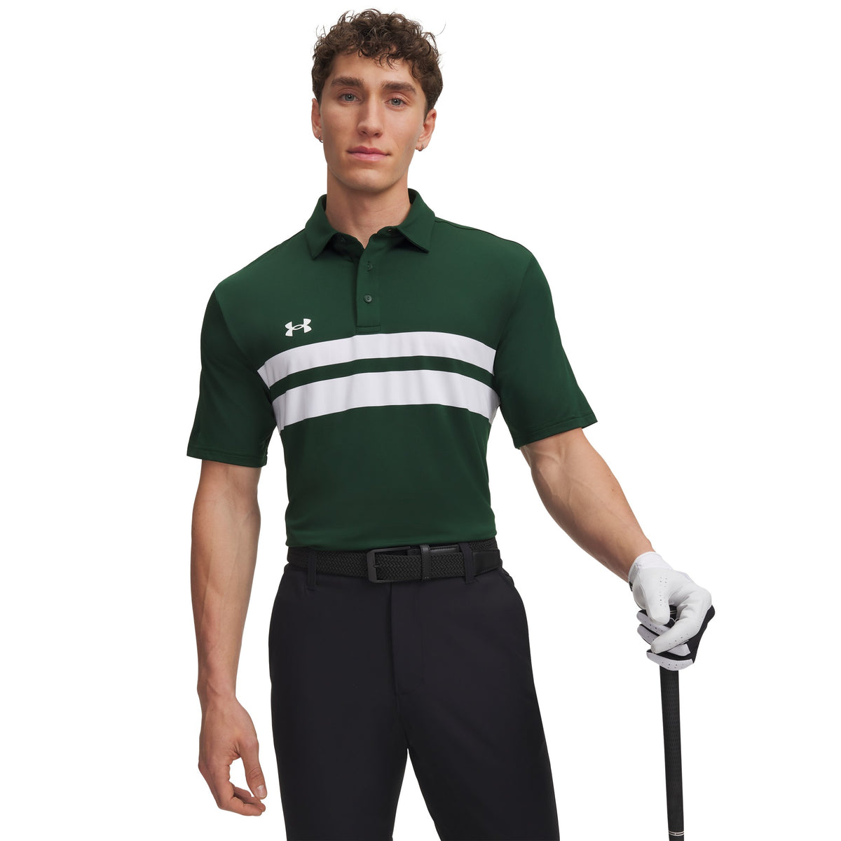 Under Armour Drive Team Dual Stripe Golf Polo - Mens