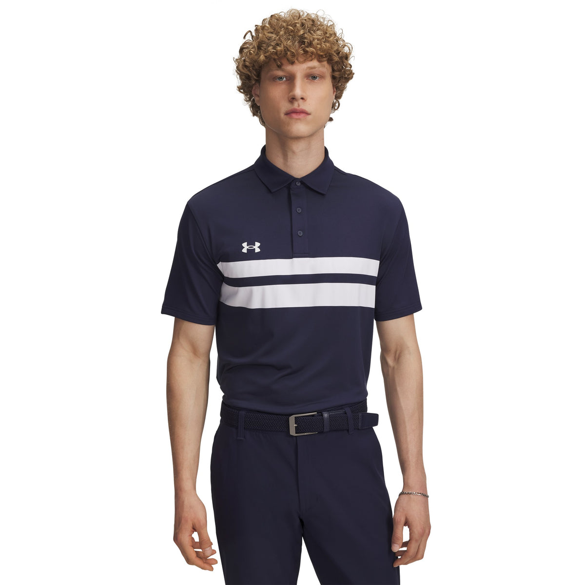 Under Armour Drive Team Dual Stripe Golf Polo - Mens