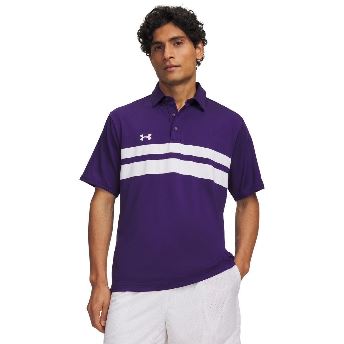 Under Armour Drive Team Dual Stripe Golf Polo - Mens