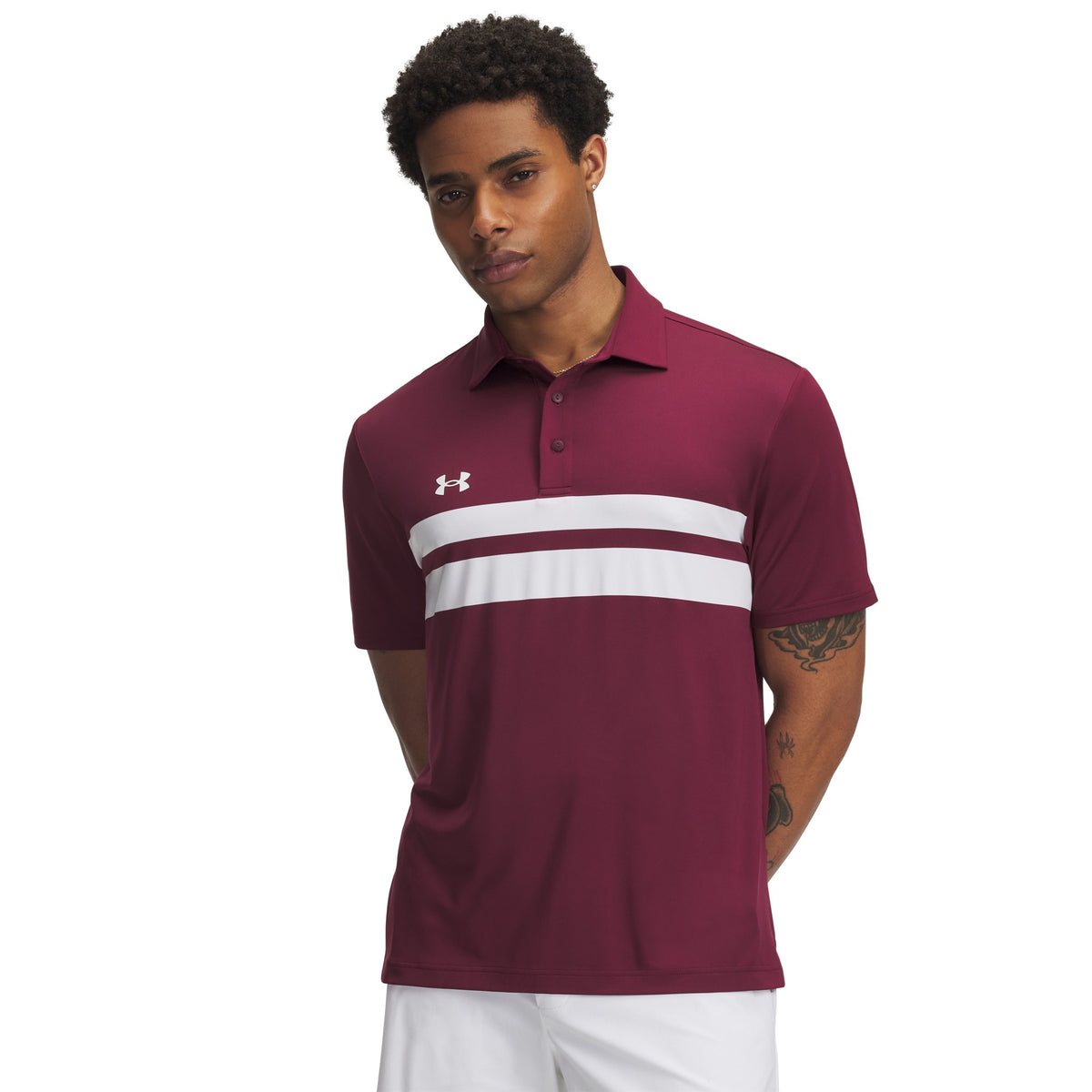 Under Armour Drive Team Dual Stripe Golf Polo - Mens