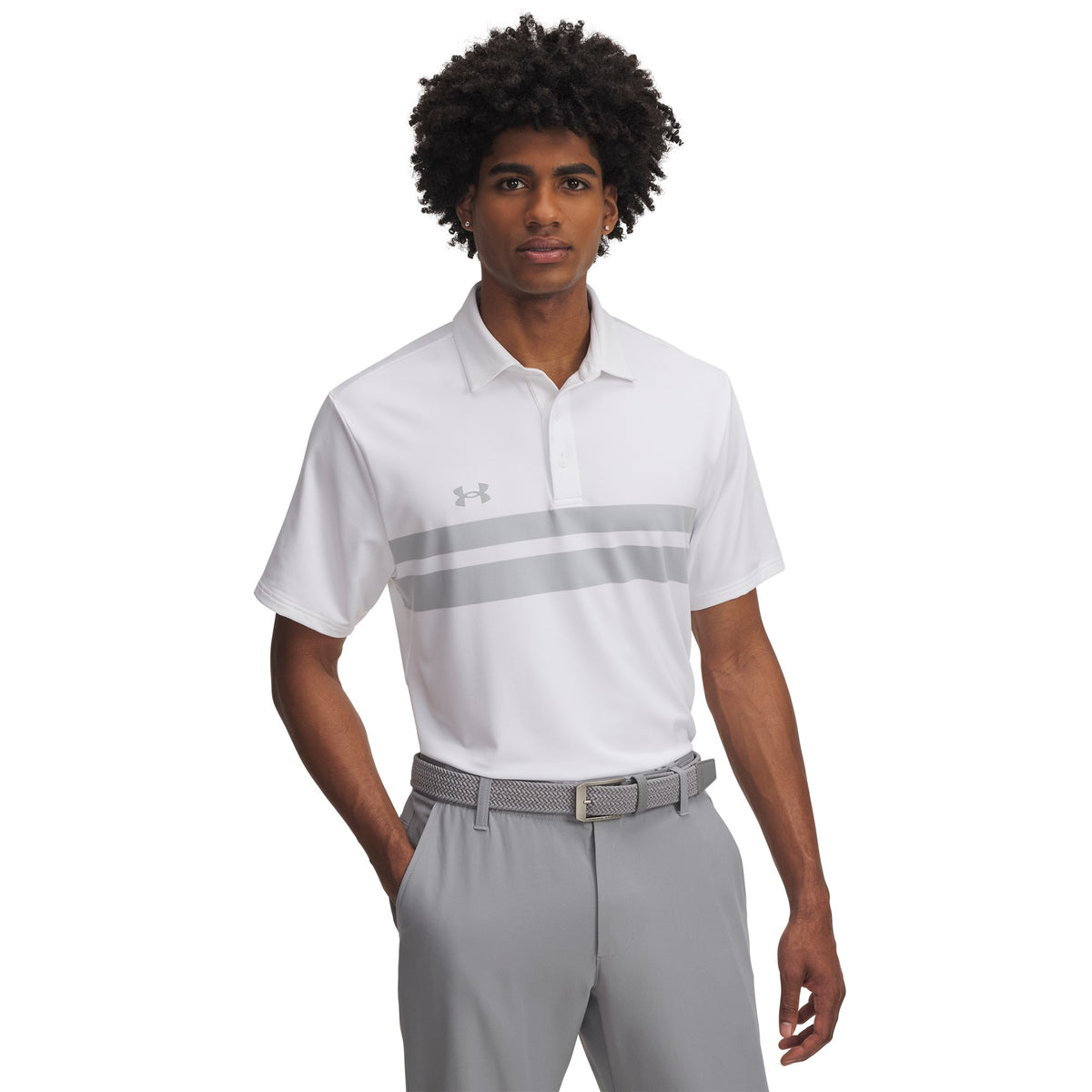 Under Armour Drive Team Dual Stripe Golf Polo - Mens