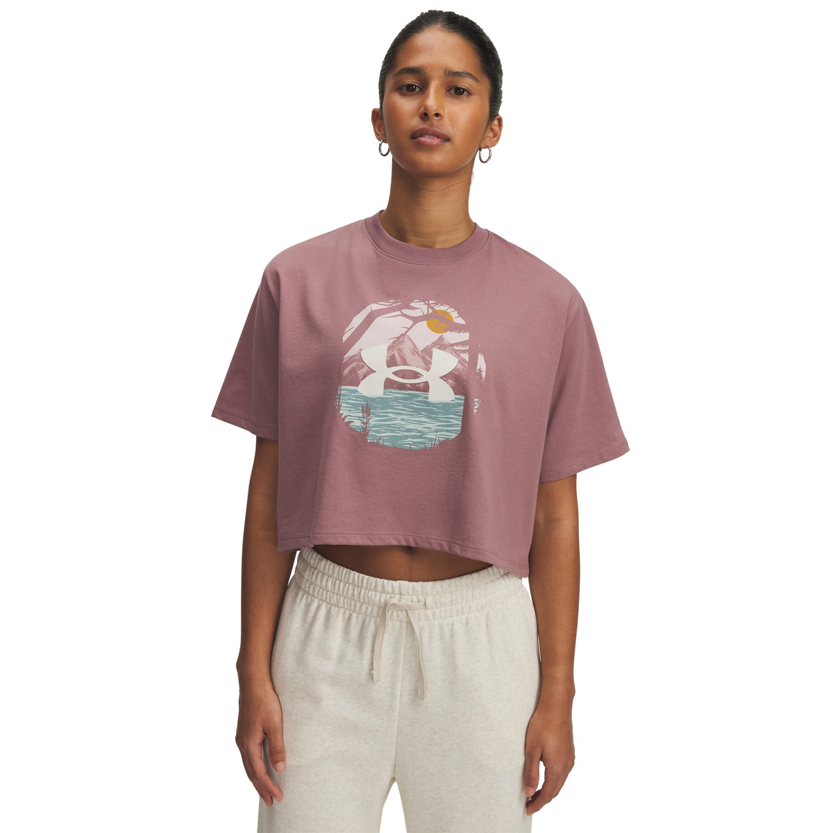 Under Armour Outdoor Graphic Crop Short Sleeve - Womens