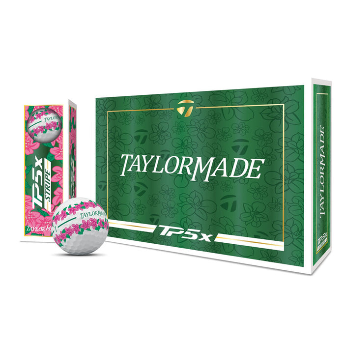Taylormade Season Opener TP5x Stripe Golf Balls - Azalea - One Dozen