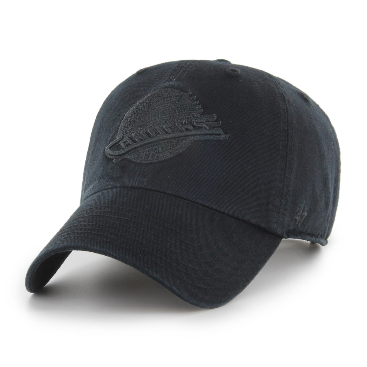 Vancouver Canucks '47 Clean Up Cap - Black on Black