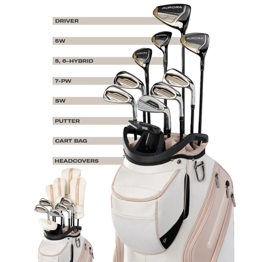 Wilson Ladies Aurora Premium Golf Package Set with Cart Bag