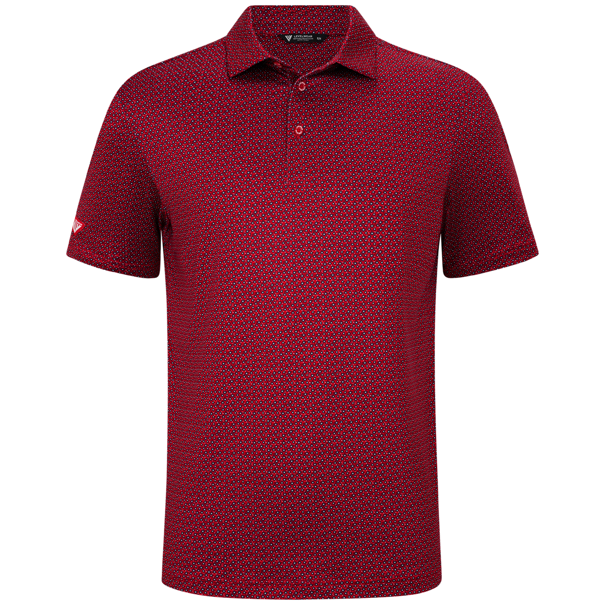 Levelwear Wildflower Polo - Mens - Flame Red / Navy