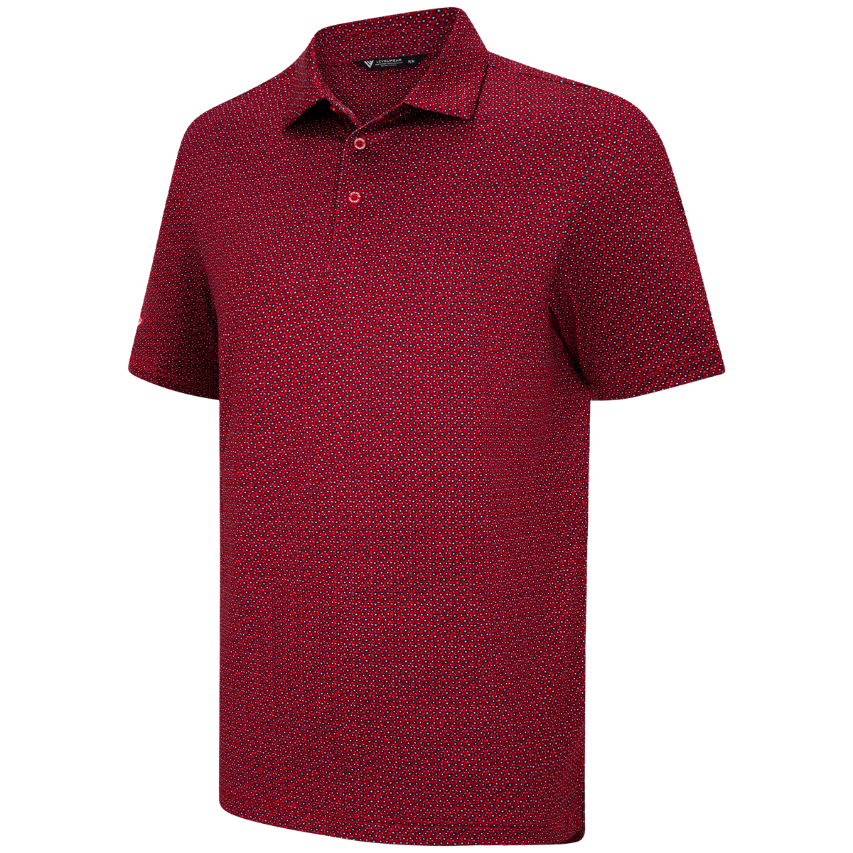 Levelwear Wildflower Polo - Mens - Flame Red / Navy