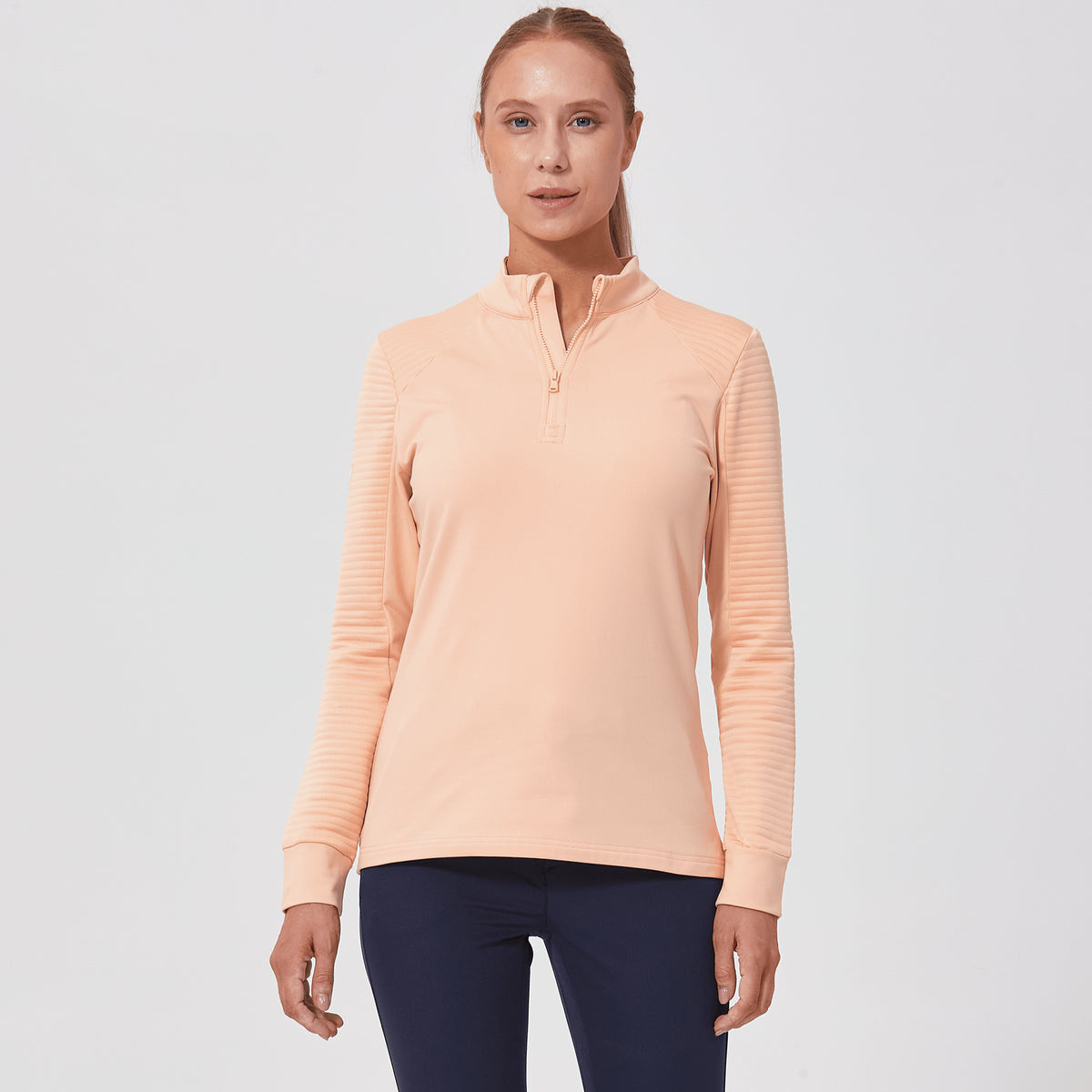 Levelwear Power 1/4 Zip Pullover - Womens - Apricot Ice