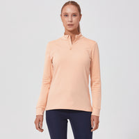 Levelwear Power 1/4 Zip Pullover - Womens - Apricot Ice