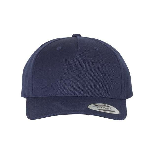 Yupoong Premium Five-Panel Curved Bill Snapback Cap