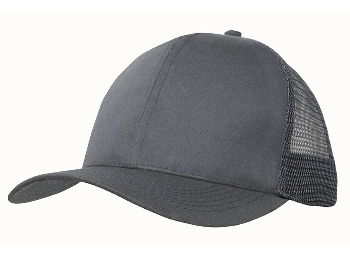Custom Logo Headwear Canada Recycled Breathable Poly Twill with Mesh Back Cap